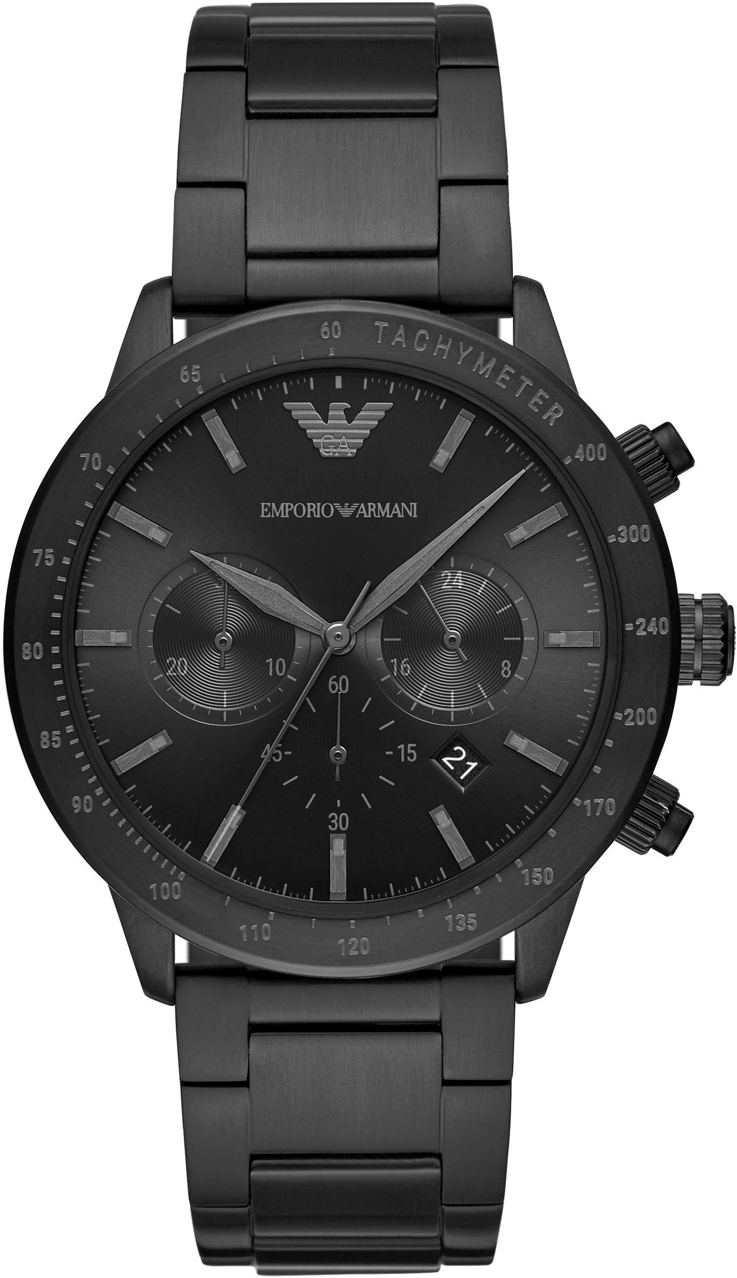 Emporio Armani Chronograph AR11242, Quarzuhr, Armbanduhr, Herren, Stoppfunktion, Datum, 12/24-Std.-Anzeige