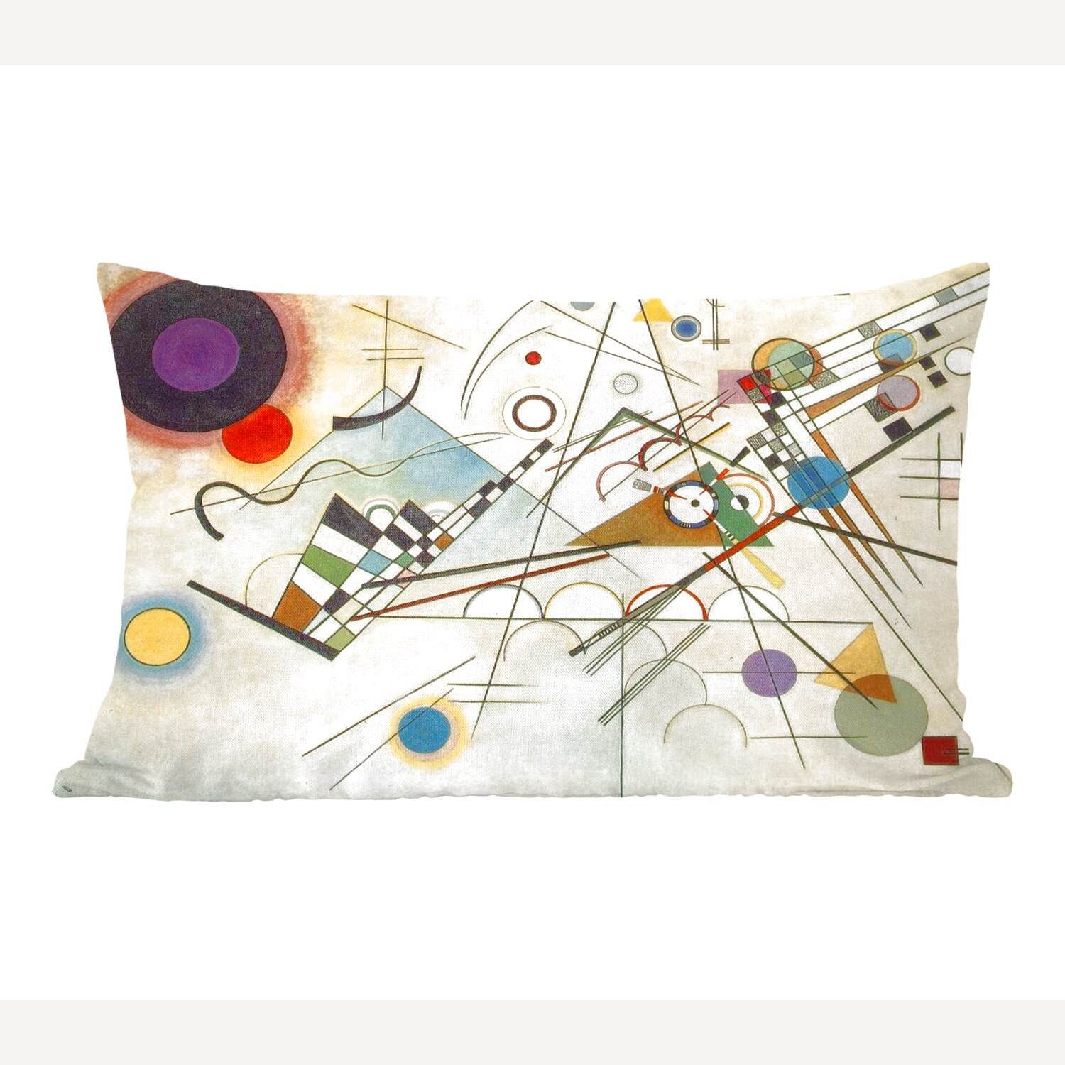 MuchoWow Dekokissen Komposition 8 - Gemälde von Wassily Kandinsky, Wohzimmer Dekoration, Zierkissen, Dekokissen mit Füllung, Schlafzimmer