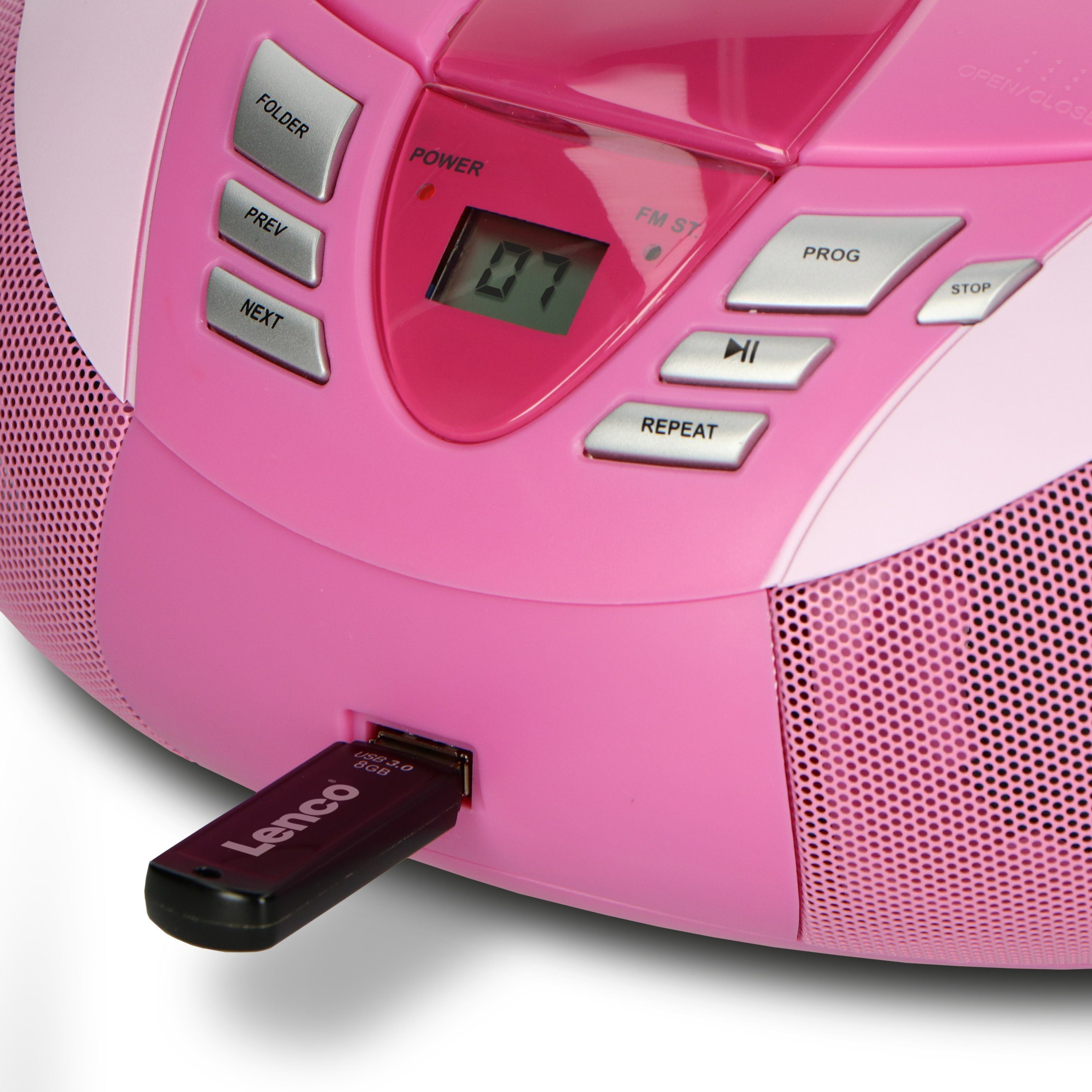 USB (FM) CD-Radiorecorder Pink SCD-37 Lenco
