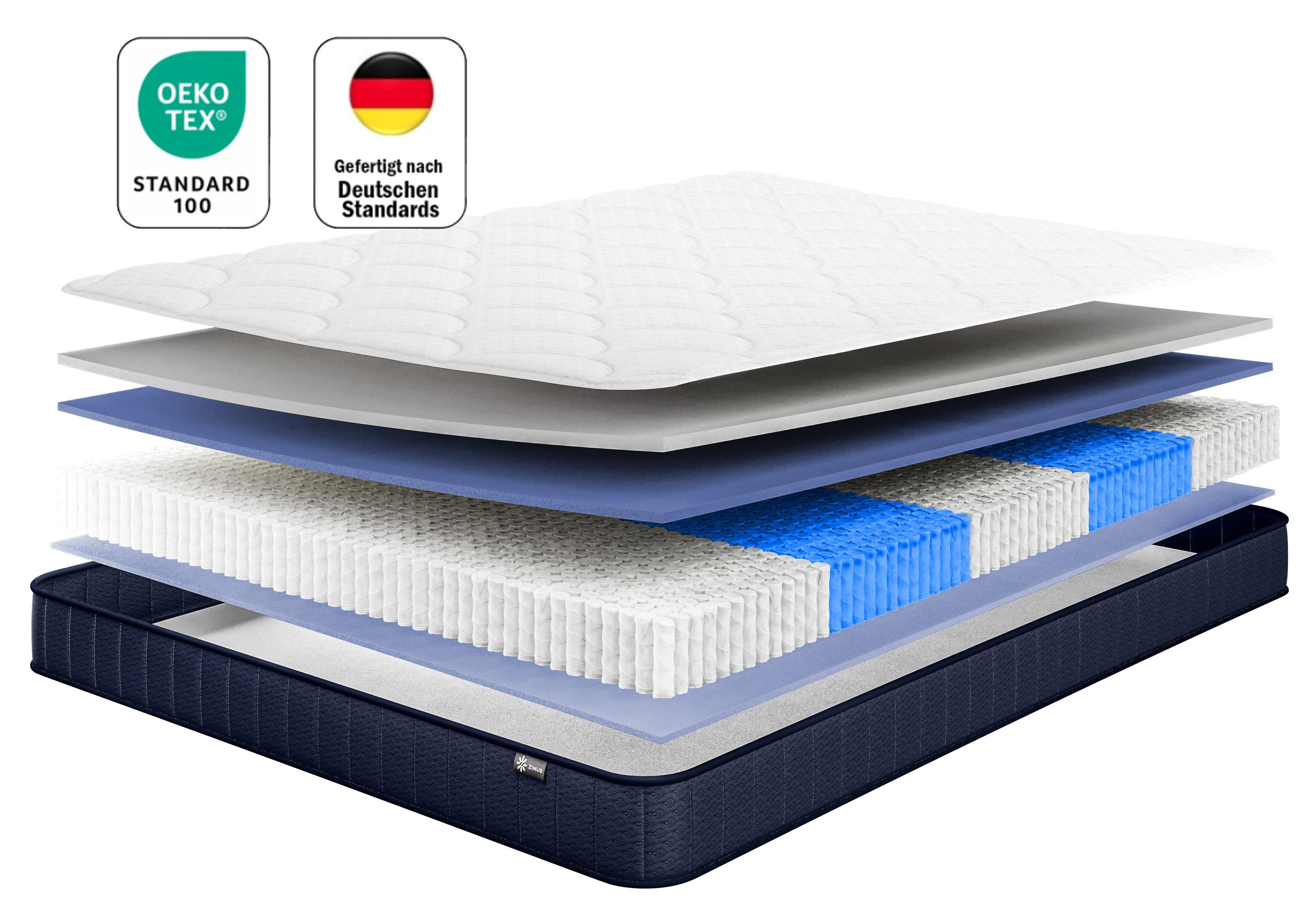 Taschenfederkernmatratze PremiumComfort, Hybridmatratze mit Memory Foam, Pr günstig online kaufen