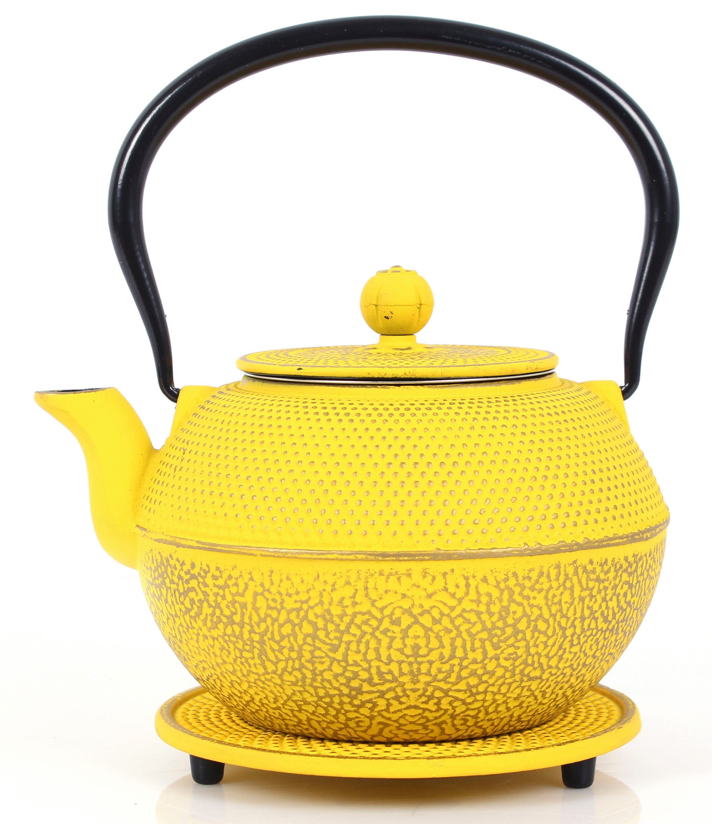 ECHTWERK Teeservice (4-tlg), 2 Personen, Gusseisen, Gusseisen, im Vintage-Design, 1,1 Liter, mit abnehmbarem Sieb