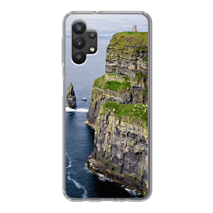 MuchoWow Handyhülle Steile Klippen von Moher in Irland Handyhülle Samsung Galaxy A32 5G Smartphone-Bumper Print Handy