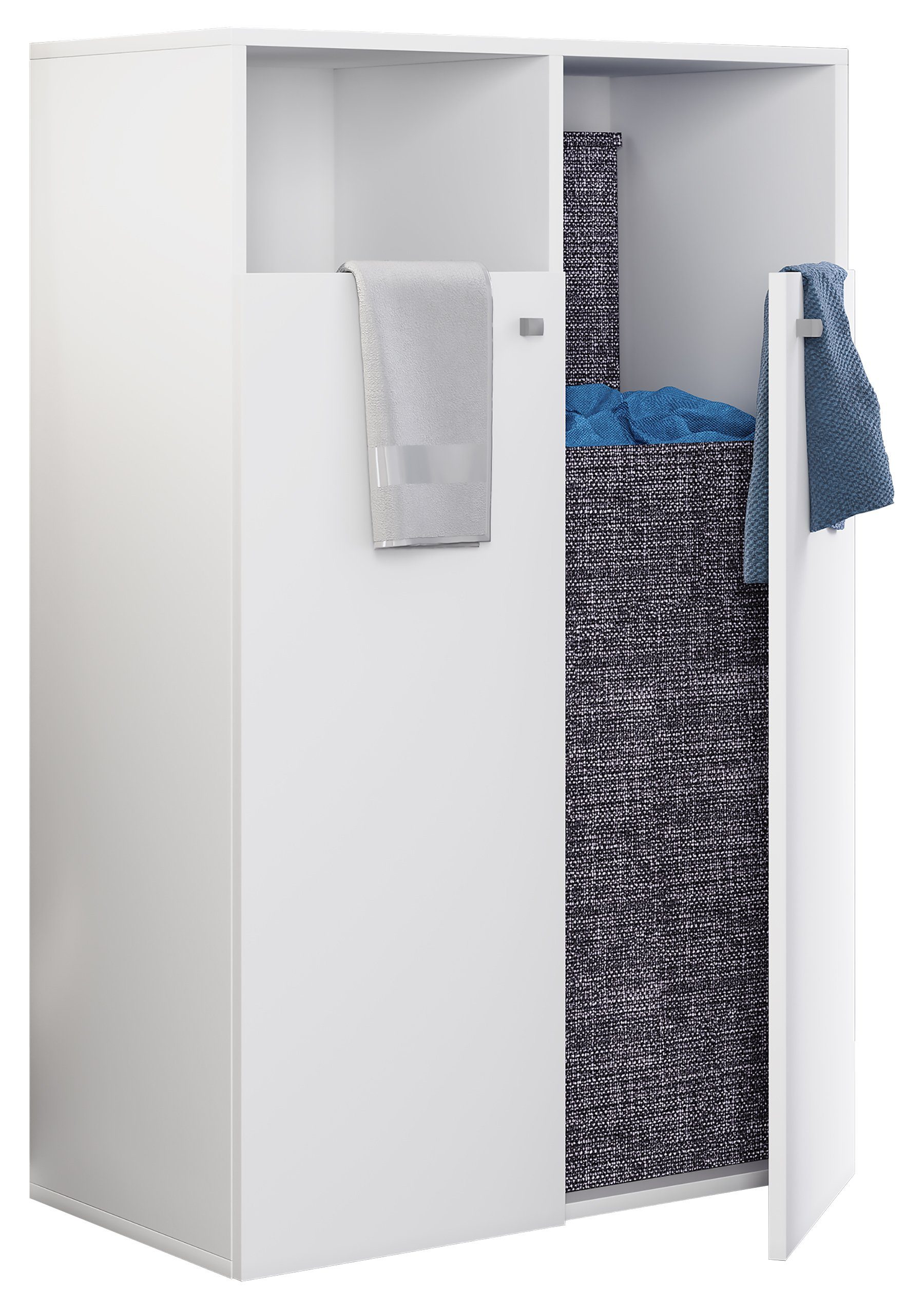 VCM Hochschrank Dreso B. 80 x T. 39 x H. 110 cm 2 Türen, 2 Fächer, viel Stauraum für das Badezimmer