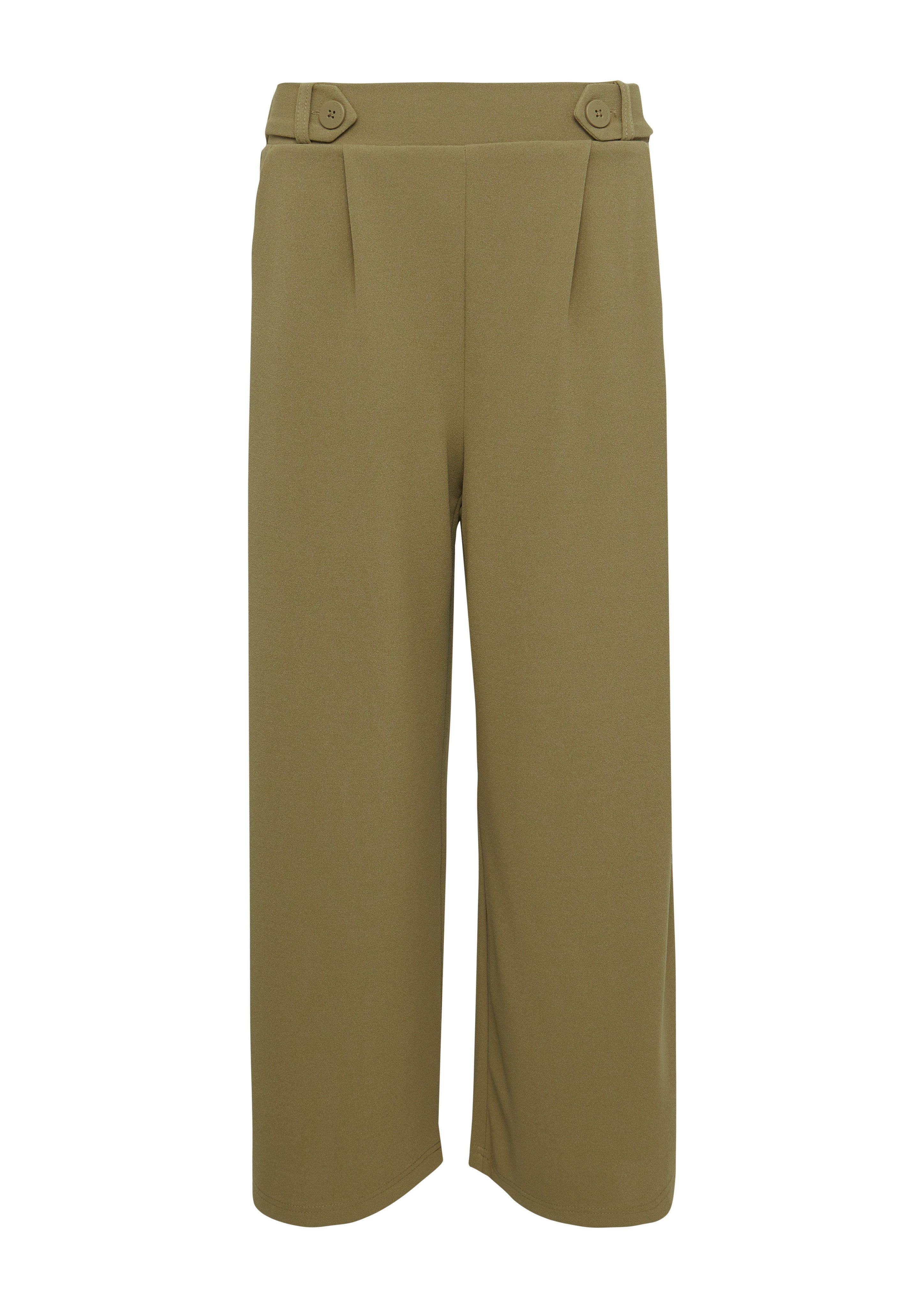 QS Culotte Sommerhose mit Knopf-Design am Gummibund