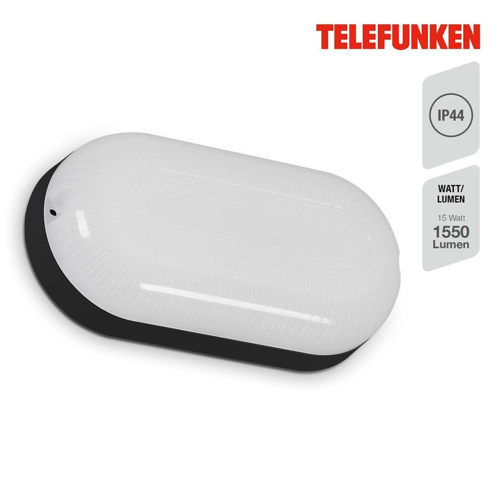 Telefunken Wandleuchte 205205TF, LED fest integriert, 4000K - Neutralweiß