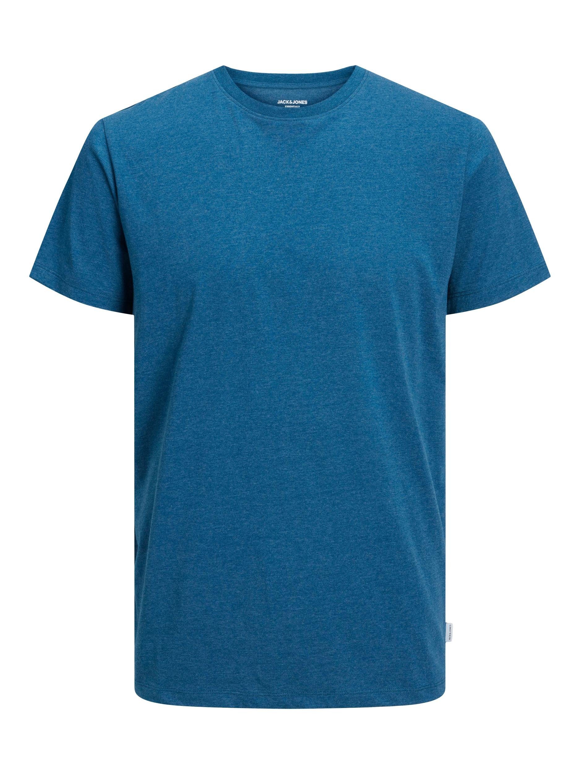 Jack & Jones Rundhalsshirt TEE SS MELANGE NOOS O-NECK Sailor JJEORGANIC Blue