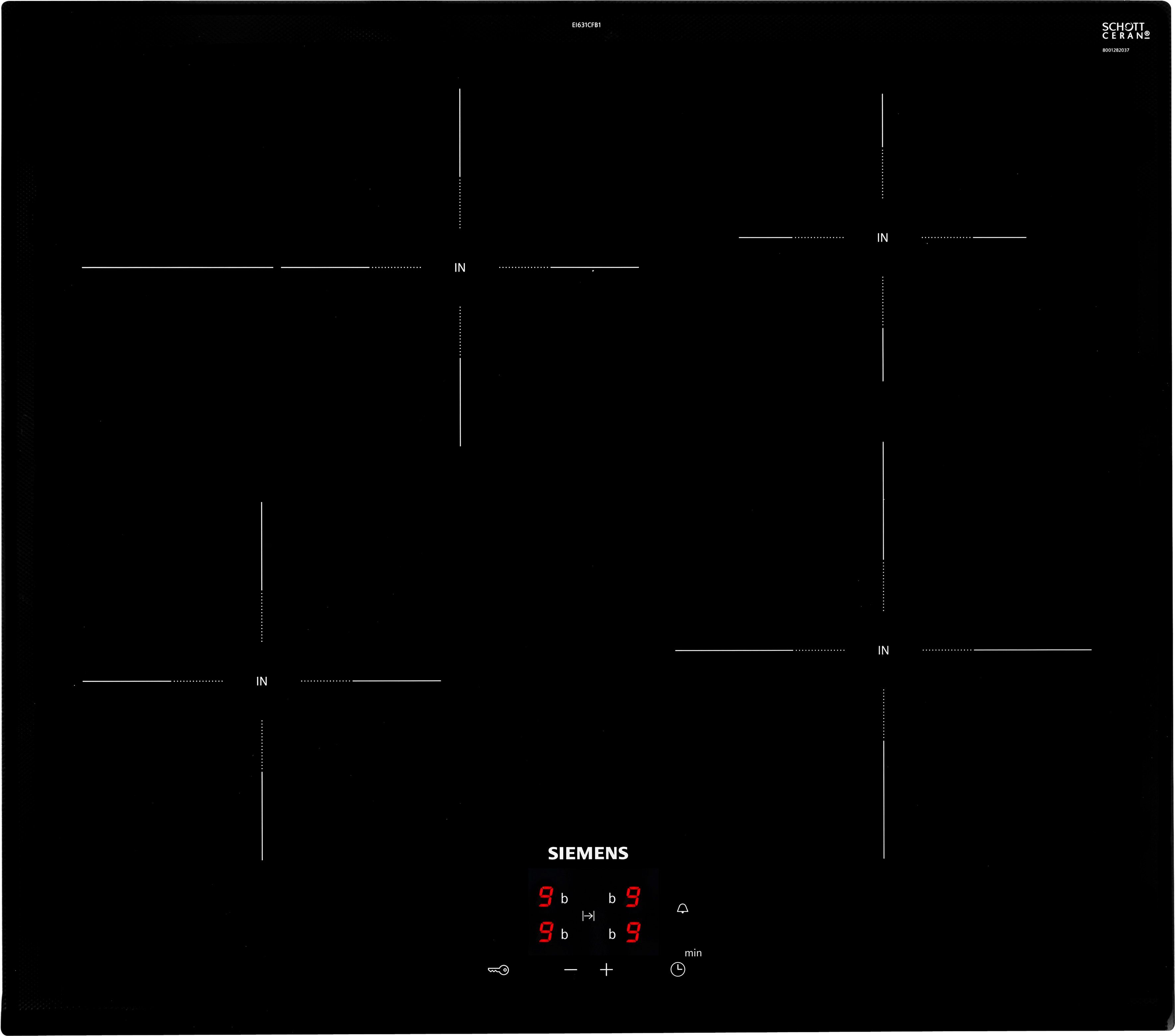 SIEMENS Induktions Herd-Set iQ300 PQOTABI1, Teleskopauszug Jahre Pizzaform, mit nachrüstbar, inkl. inklusive 4 Garantie Pyrolyse-Selbstreinigung