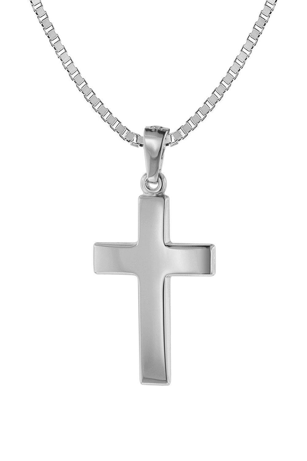trendor Kette mit Anhänger Kreuz-Anhänger 21 mm Weißgold 585 (14 Karat) mit günstig online kaufen