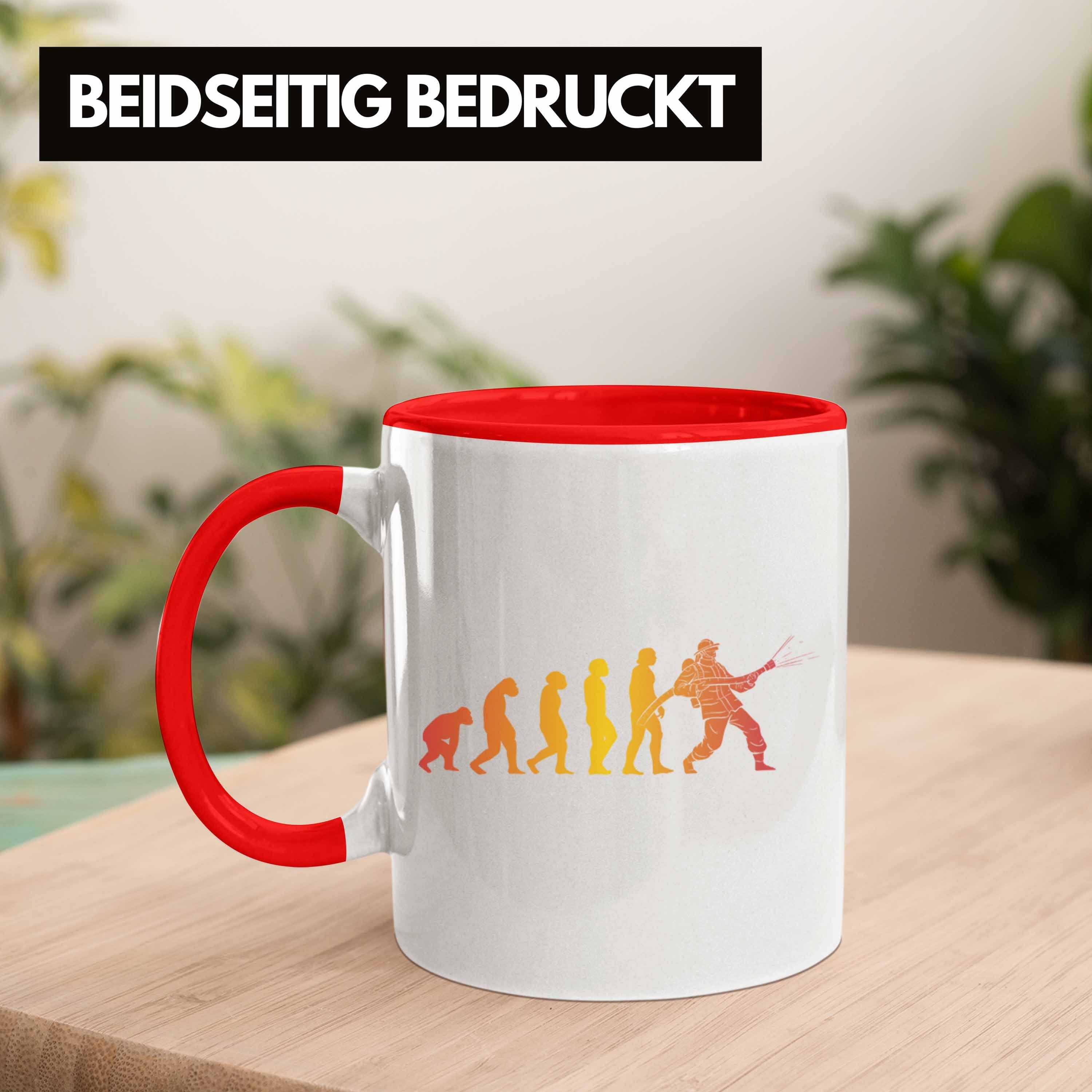 Trendation Trendation - Rot Grafik Tasse Geschenk Revolution Feuerwehrmann Tasse Feuerwehr