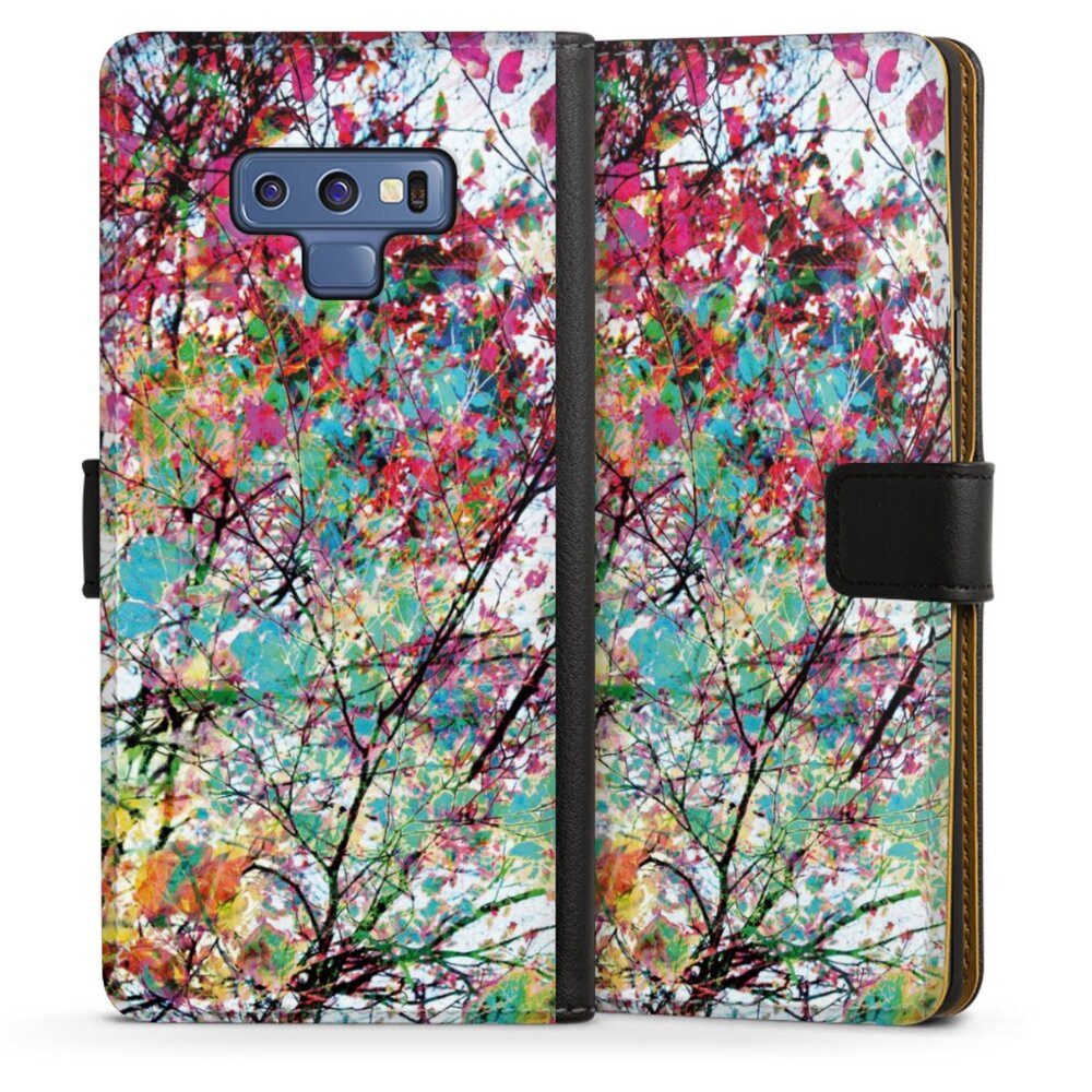 DeinDesign Handyhülle Malerei Blätter Kunst Autumn8, Samsung Galaxy Note 9 Hülle Handy Flip Case Wallet Cover