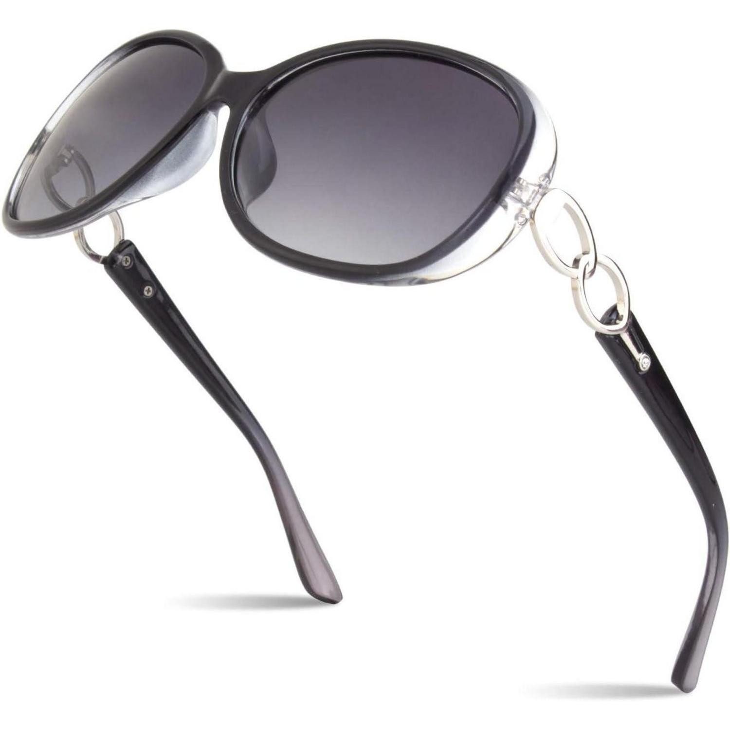 LuxusKollektion Retrosonnenbrille Sonnenbrille Damen Übergroße Polarisiert Schwarz Grau