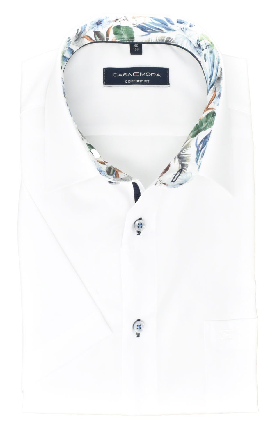 CASAMODA Kurzarmhemd »Businesshemd - Comfort Fit - Kurzarm - Einfarbig -  Weiß«