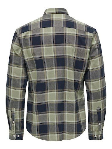 ONLY & SONS Karohemd ONSALVARO 5979 Navy SHIRT OXFORD Dark CHECK LS