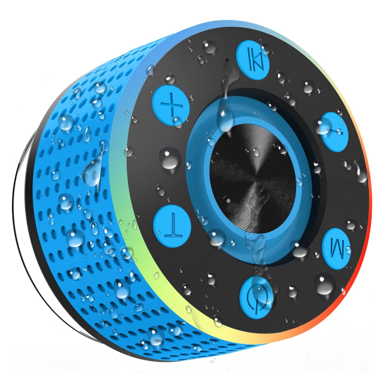 Housruse Bluetooth-Lautsprecher für die Dusche, wasserdicht, tragbare  Musikkassette mit LED-Stereo-Freisprecheinrichtung, blau Bluetooth- Lautsprecher online kaufen | OTTO