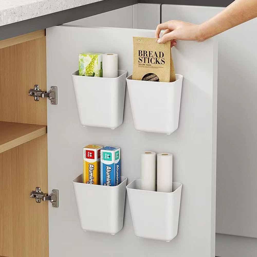 FOUORTUNATE-BEE Органайзер для тортов-Set 4 Stück Küchenschranktür-Aufbewahrungsbox, (Selbstklebende Wandmontierte Organizer für Schrank, Badezimmer, Kühlschrank - Kleine Gegenstände, 4-tlg)