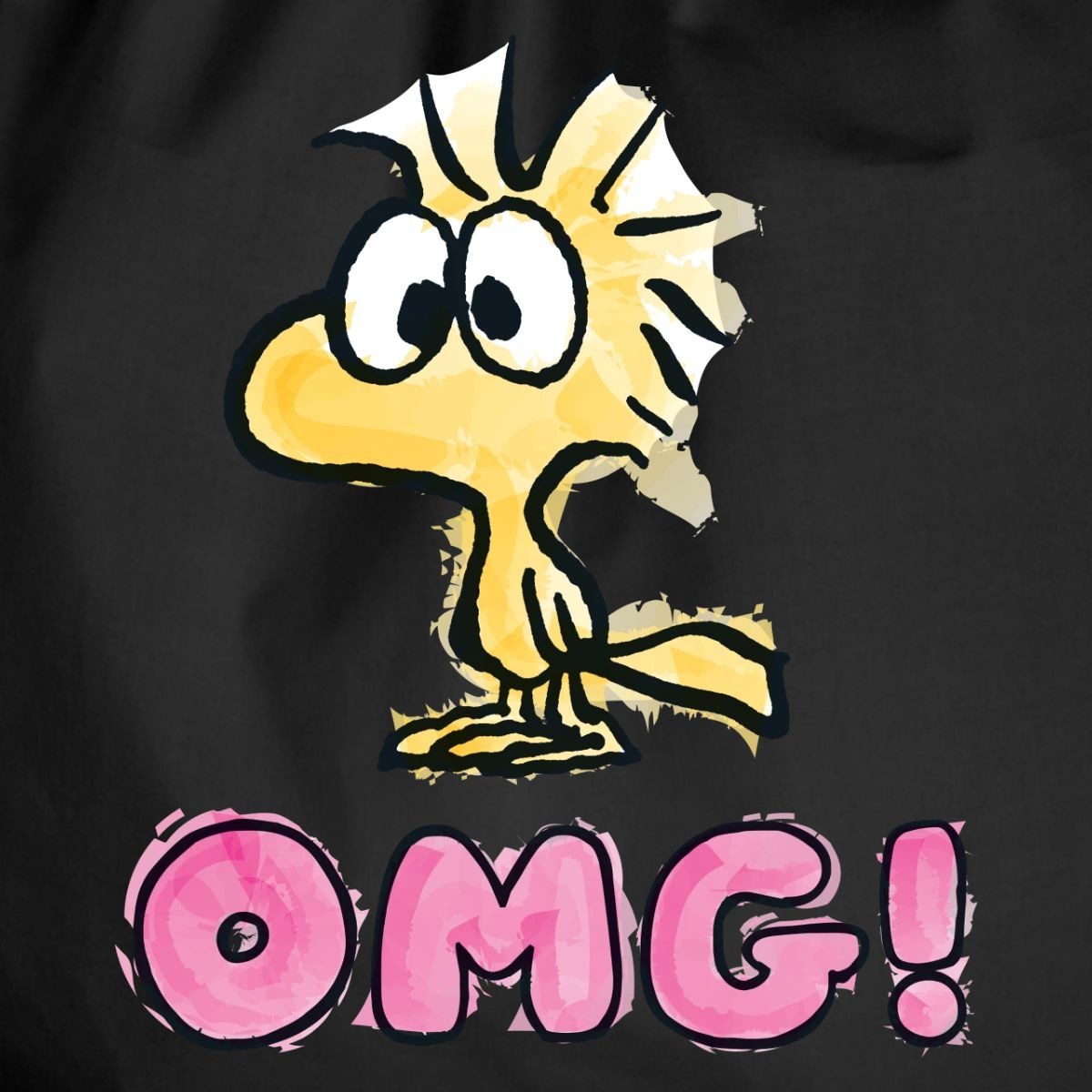 Spreadshirt Turnbeutel Peanuts Woodstock OMG Oh Mein Gott Turnbeutel (1-tlg)