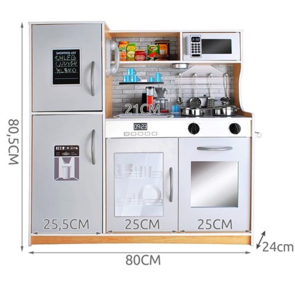 KRUZZEL Spielküche Holzküche XL Kinder Holz, mit Geräusche + Licht günstig online kaufen