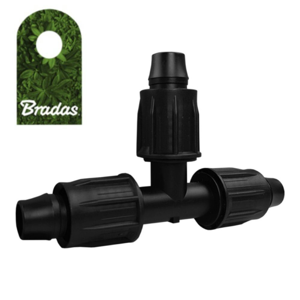 Bradas T-Stück T-Stück für QJ PE Rohr PE 16mm DSWAQJ-T16 BRADAS, (1-tlg)