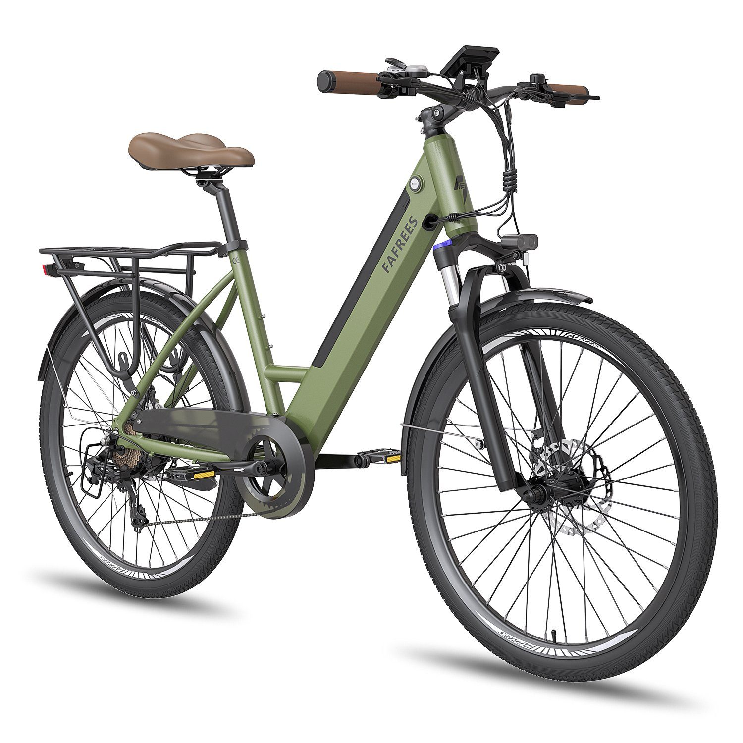 DOTMALL E-Bike FAFREES F26 Pro 26" City E-Bike 250W Motor 36V 10Ah Wechselakku