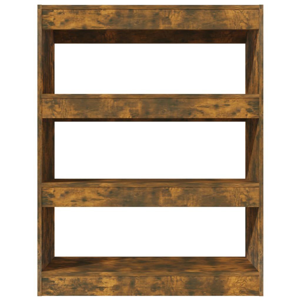 vidaXL Bücherregal Bücherregal/Raumteiler Räuchereiche 80x30x103 Holzwerkstoff, cm 1-tlg