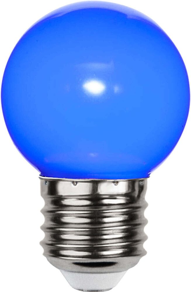 STAR TRADING LED-Leuchtmittel LED-Leuchtmittel E27, 1W, blau, Schaltzyklen: 12500, G, ø45mm, E27