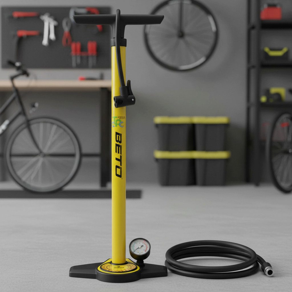 Beto Fahrradpumpe Beto Standpumpe STEEL 11/160Y AV/DV/SV bis 11 bar Stahl/Kunststoff gel