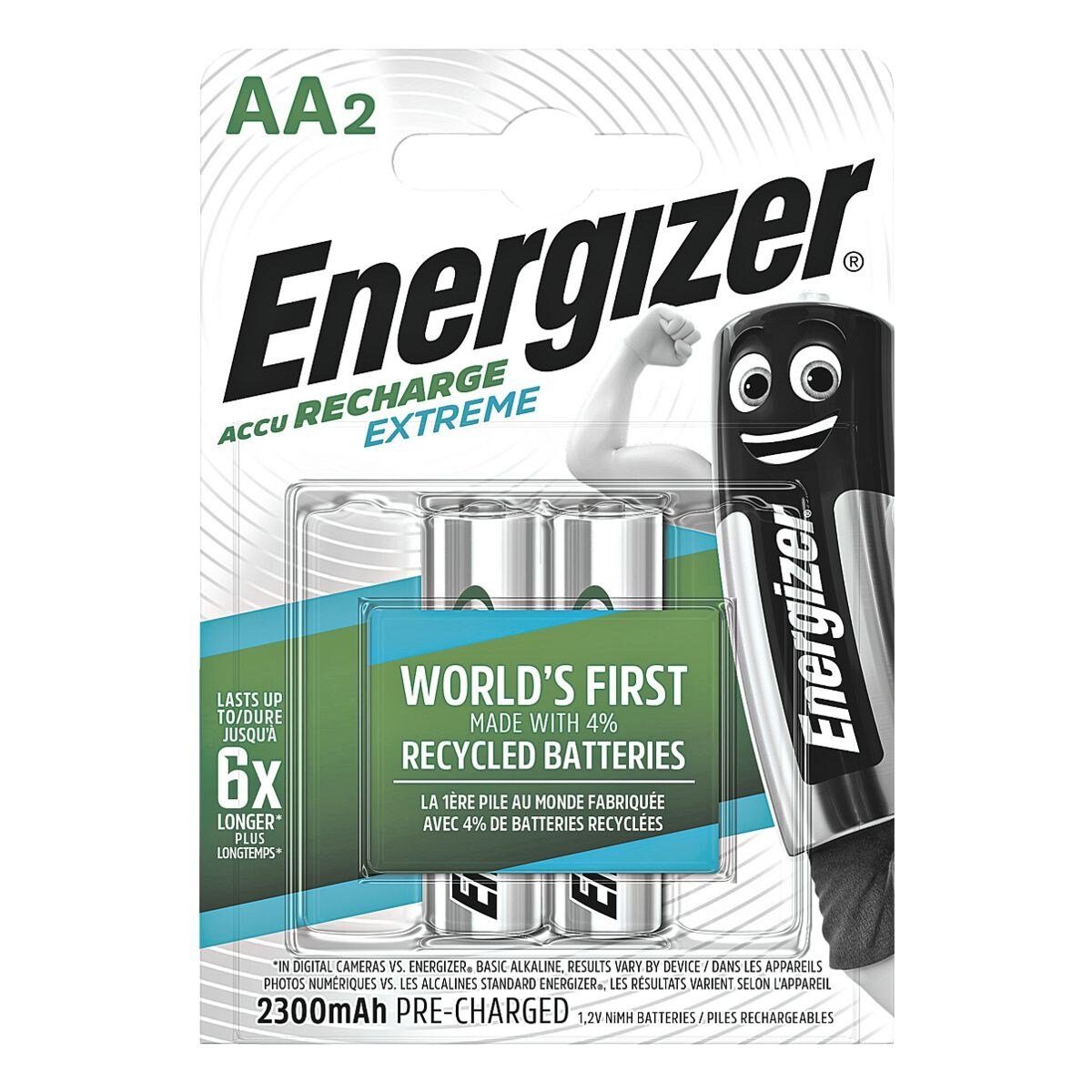 Energizer Extreme Akku (2 St), AA, hält bis zu 6x länger