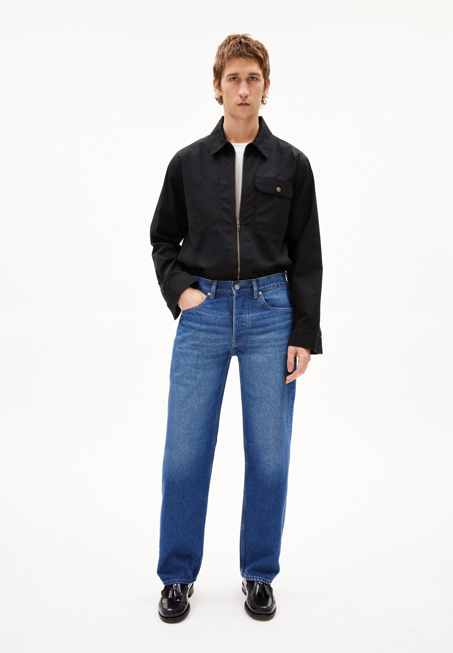 Armedangels Straight-Jeans AARY (Non-Stretch, Straight Fit) Mid waist