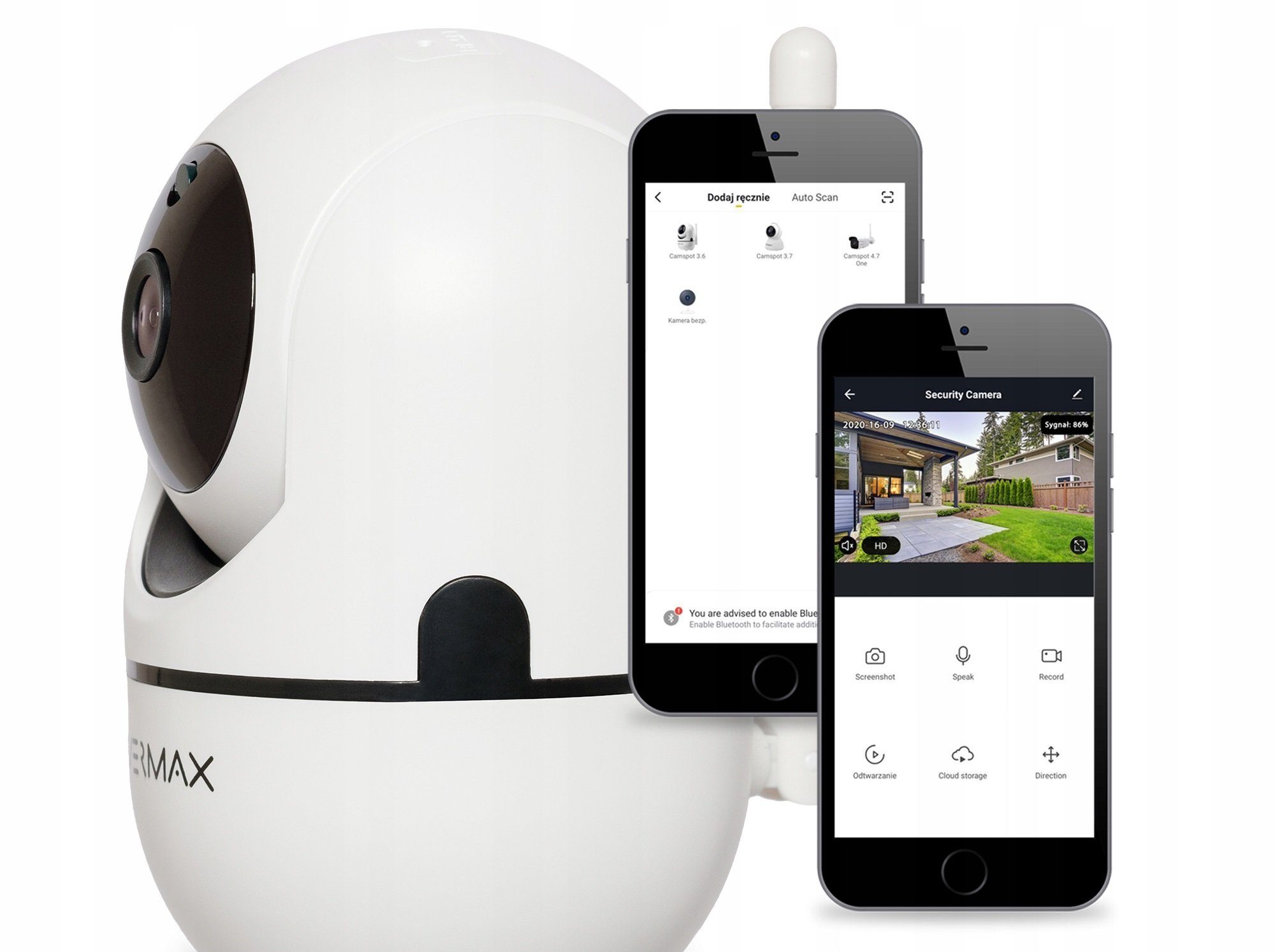 Overmax Wi-Fi CAMSPOT Mikrofon Lautsprecher 3.6, Nachtmodus Babyphone