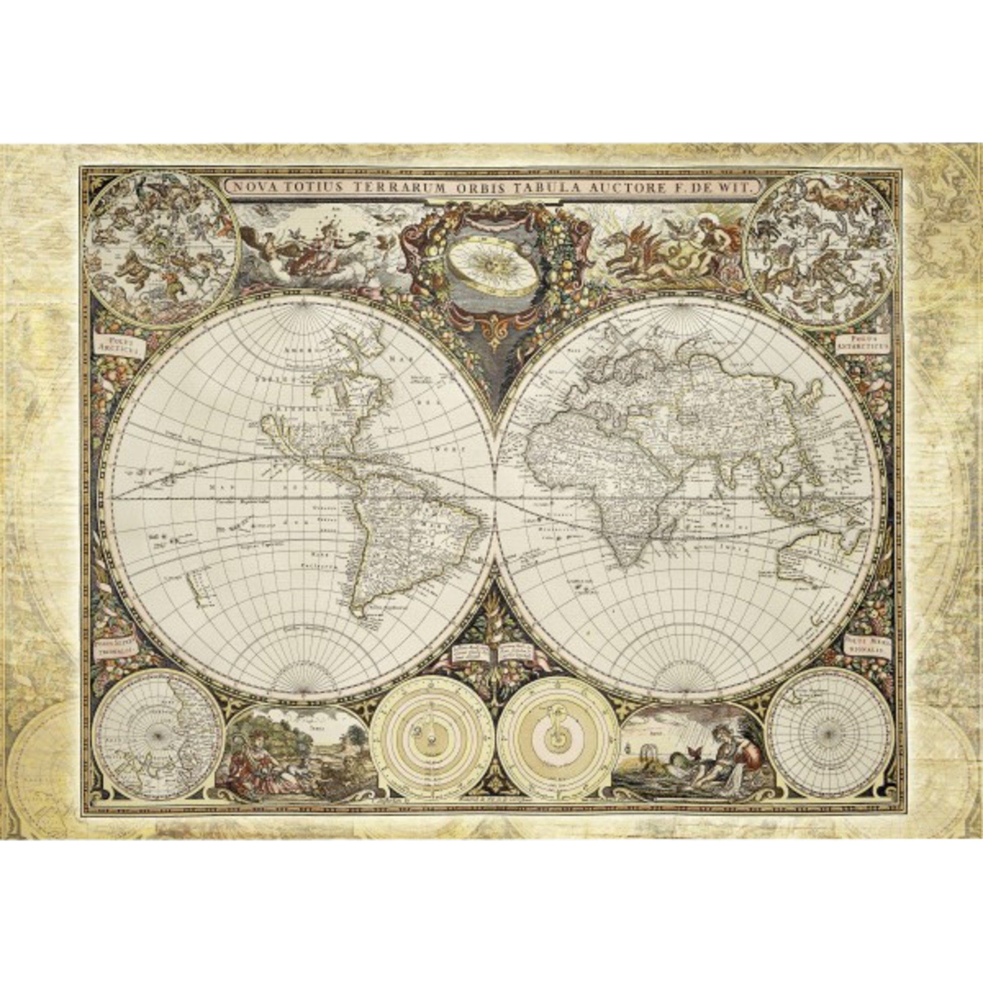 Schmidt Spiele Puzzle Schmidt Spiele Puzzle Historische Weltkarte, 2000 Puzzleteile
