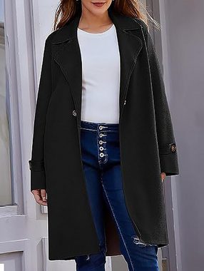 AFAZ New Trading UG Cardigan Warmer Langarm-Revers-Strickjacke-Blazer für Damen, Winterjacke