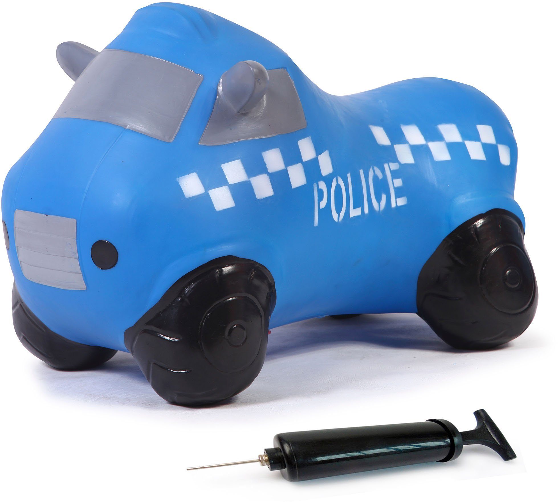 Jamara Hüpftier Police Truck, inkl. Luftpumpe