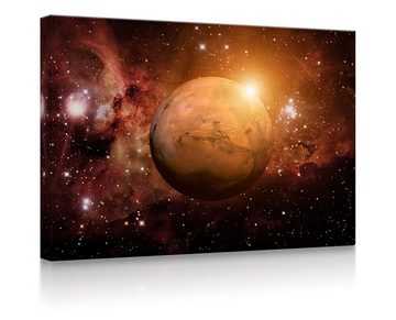 lightbox-multicolor LED-Bild Planet Mars im Universum front lighted / 60x40cm, Leuchtbild mit Fernbedienung