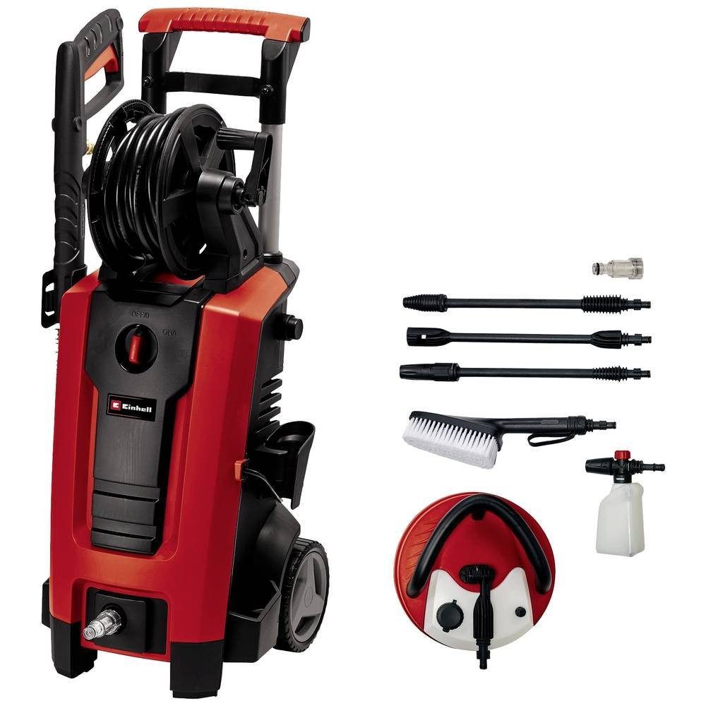 Einhell Hochdruckreiniger Hochdruckreiniger 4140770, Wasserfilter, ohne Akku, Reinigungsmitteltank