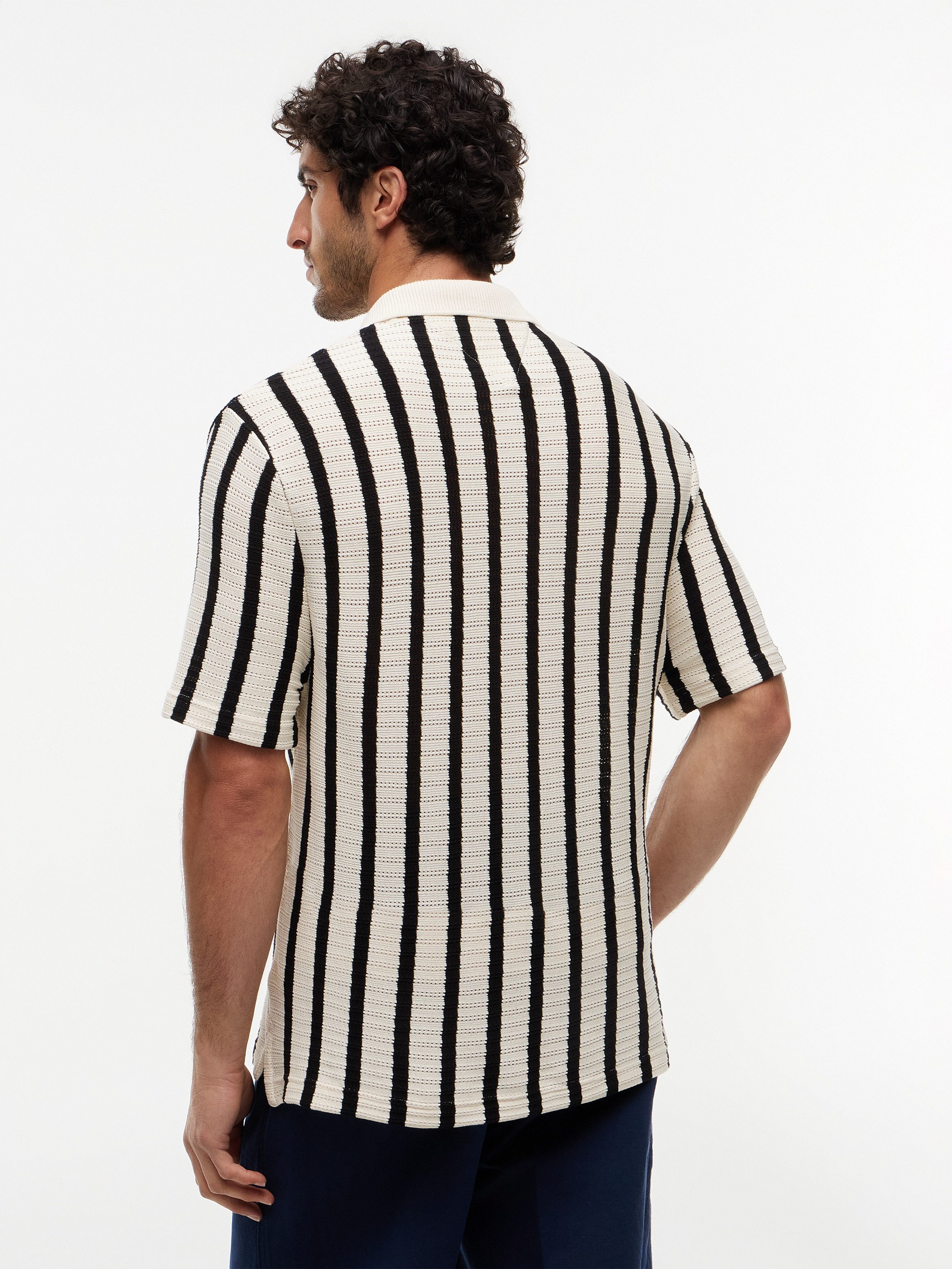 Tommy Hilfiger Poloshirt OPEN KNIT RELAXED FIT POLO aus Lochstrick, relaxed