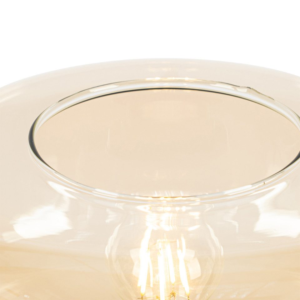 Qazqa Stehlampe Bizle, ohne Leuchtmittel, E27, Beige, Art Deco, Glas, 1-fla günstig online kaufen