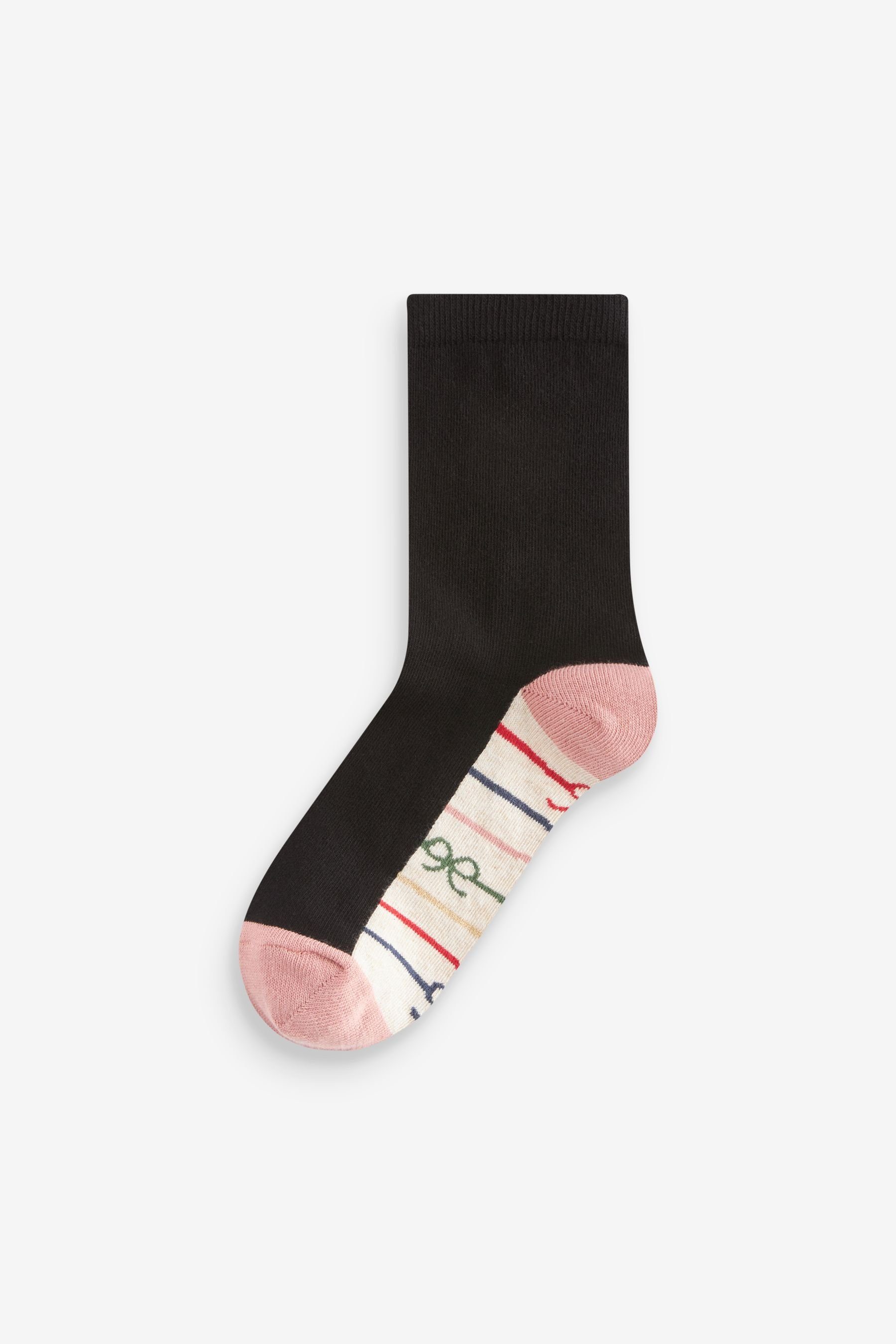 Kurzsocken Stockings mit Christmas (1-Paar) Fußbett, Söckchen 4er-Pack, Next schwarz