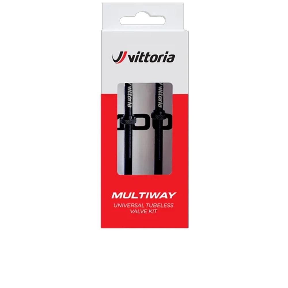 Vittoria Fahrradreifen Vittoria Multiway Tubeless Ventil 100mm schwarz Alu SV 2er Set