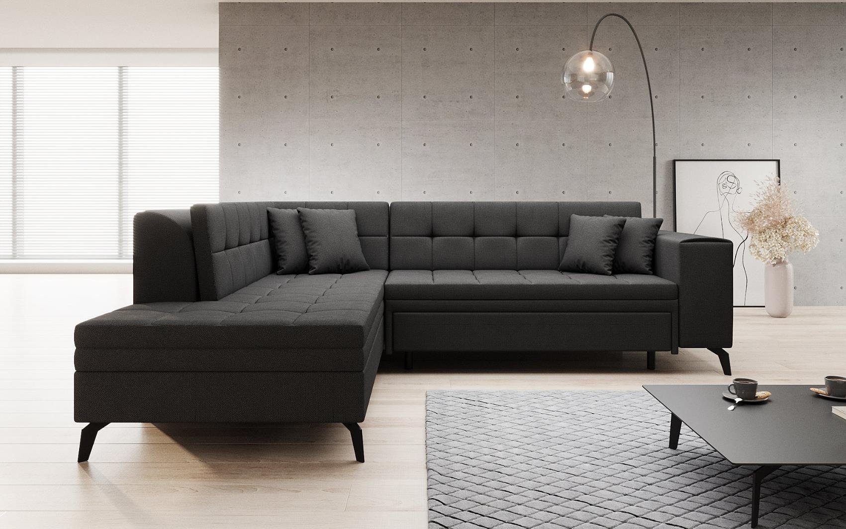 Luxusbetten24 Ecksofa Lania, mit Schlaffunktion | Ecksofas