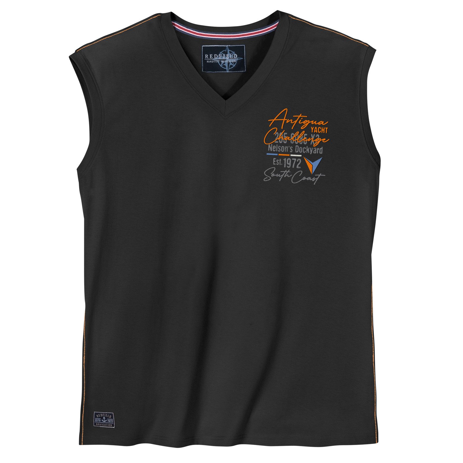 Muscleshirt Redfield Übergrößen Muskelshirt maritim schwarz