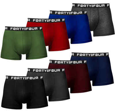 FortyFour Boxershorts Herren Männer Unterhosen Baumwolle Premium Qualität perfekte Passform (Vorteilspack, 8er Pack) S - 7XL