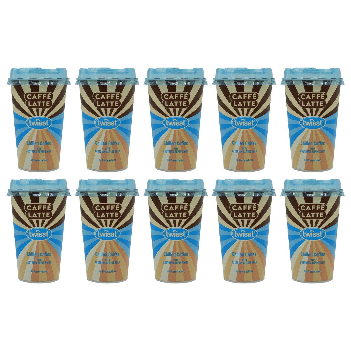 twisst Kaffee, Twisst Caffee Latte Cup mit cremiger Alpenmilch 230ml 10er Pack