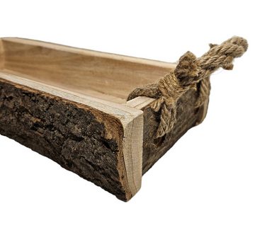 Meinposten Dekokiste Holzkasten Kasten Pflanzkasten Holz Kiste braun Deko Landhaus L 42 cm (1 St)