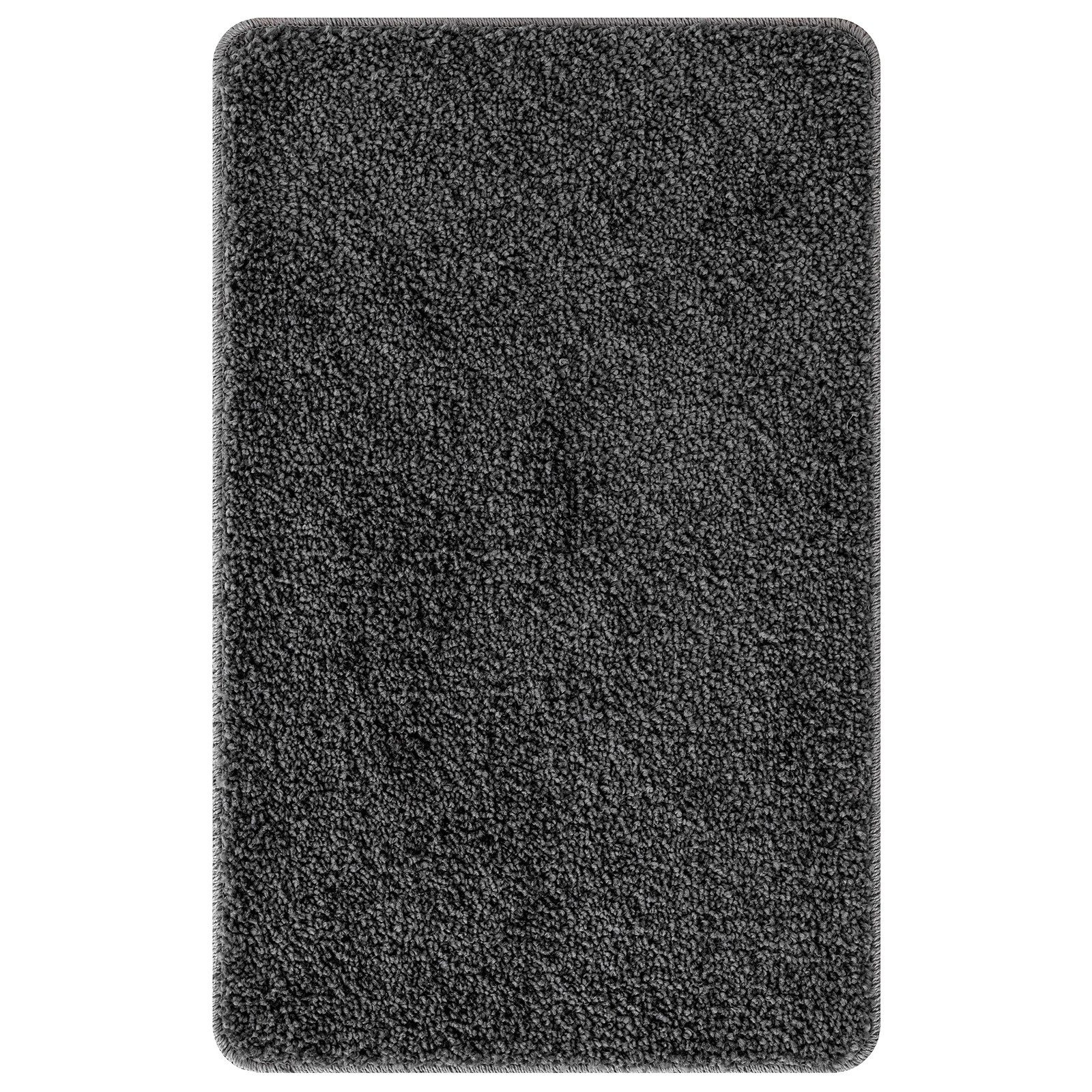 vidaXL Badematte 3-tlg. Badematten-Set Dunkelgrau Polypropylen günstig online kaufen