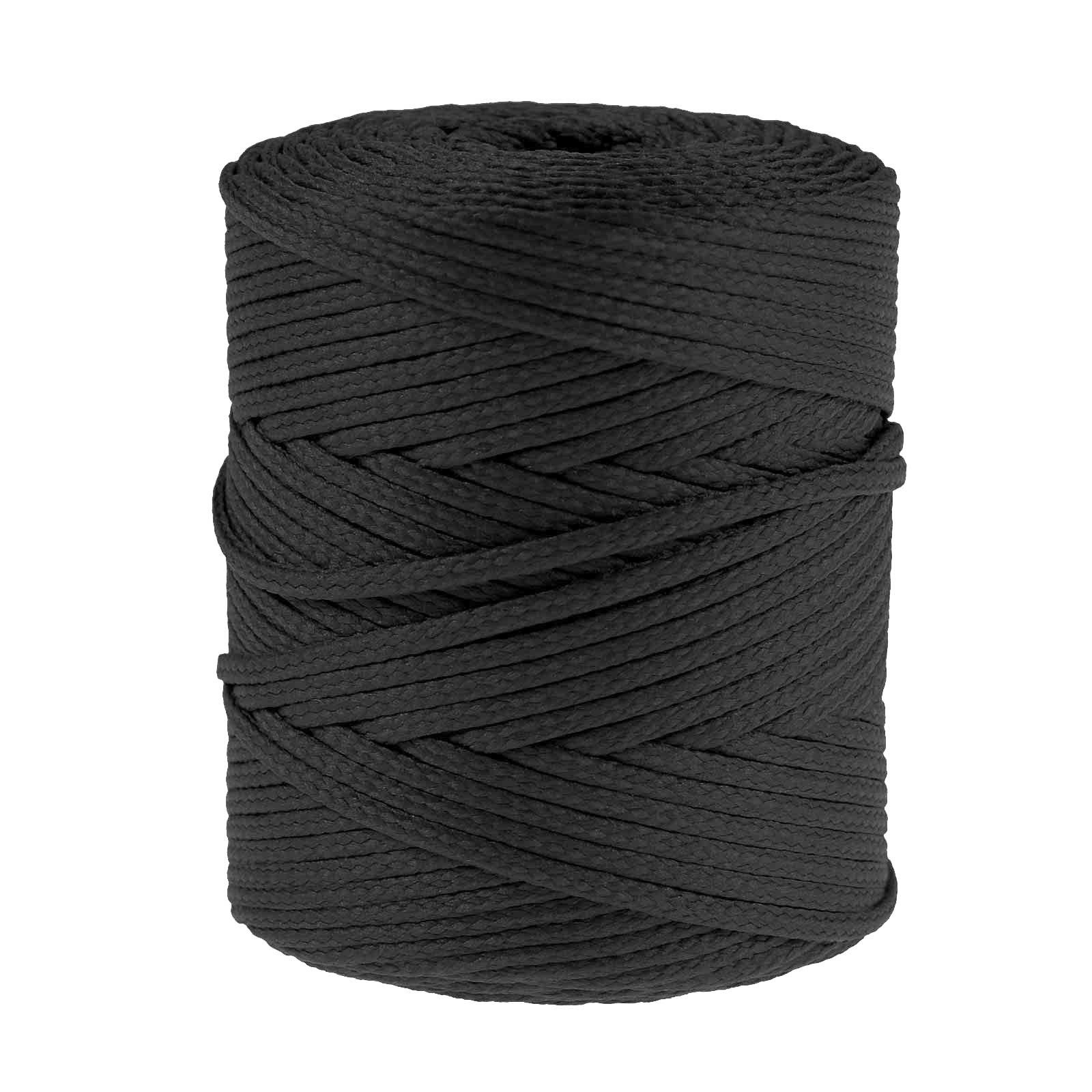 maDDma Seil 100m Polyester-Schnur Kordel 4mm, dunkelgrau