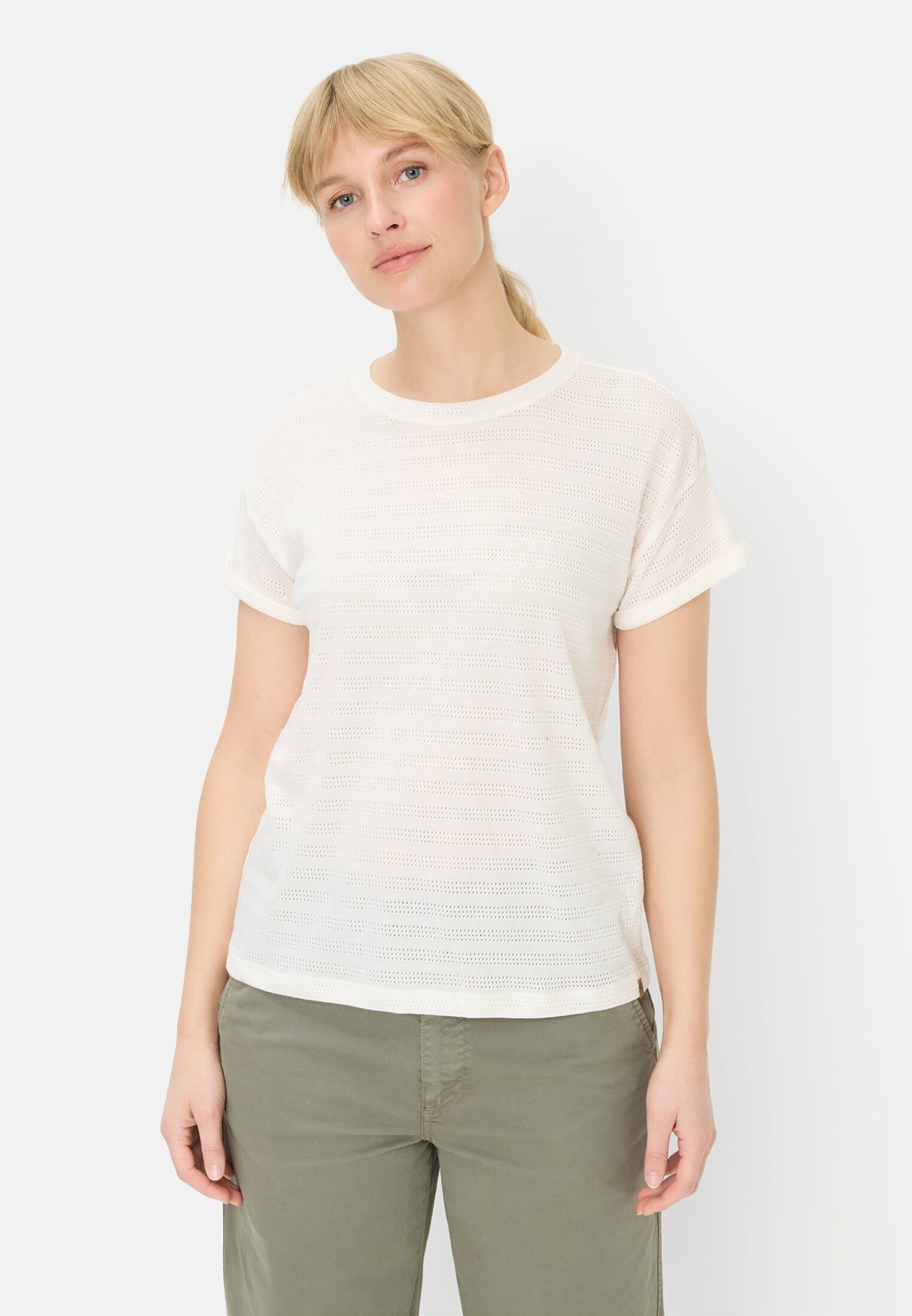 T-Shirt mit Rundhalsausschnitt aus reiner Baumwolle