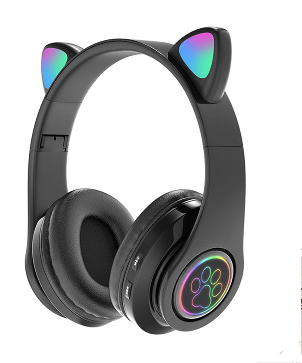 autolock Наушники Bluetooth LED kabellos Katzenohr, Faltbare Headset,Wireless Over-Ear-Kopfhörer (Wireless Bluetooth 5.0 Glühende Headset Musik Наушники Einstellbare)