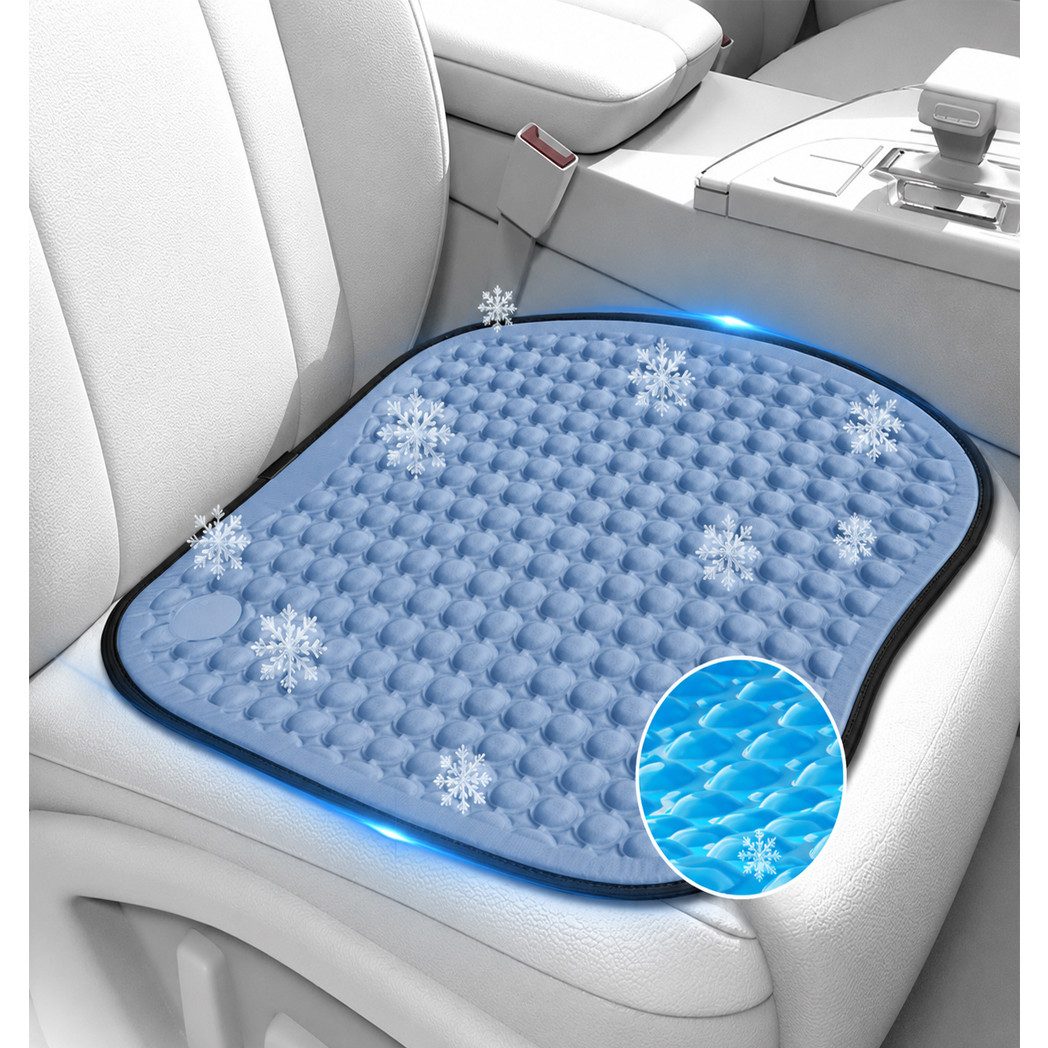 Diwzbyn Autositzauflage Autositzkissen Kühlend, Gel Sitzkissen 46×47×3 cm, Kühlender Sitzkomfort für Auto, Büro & Zuhause