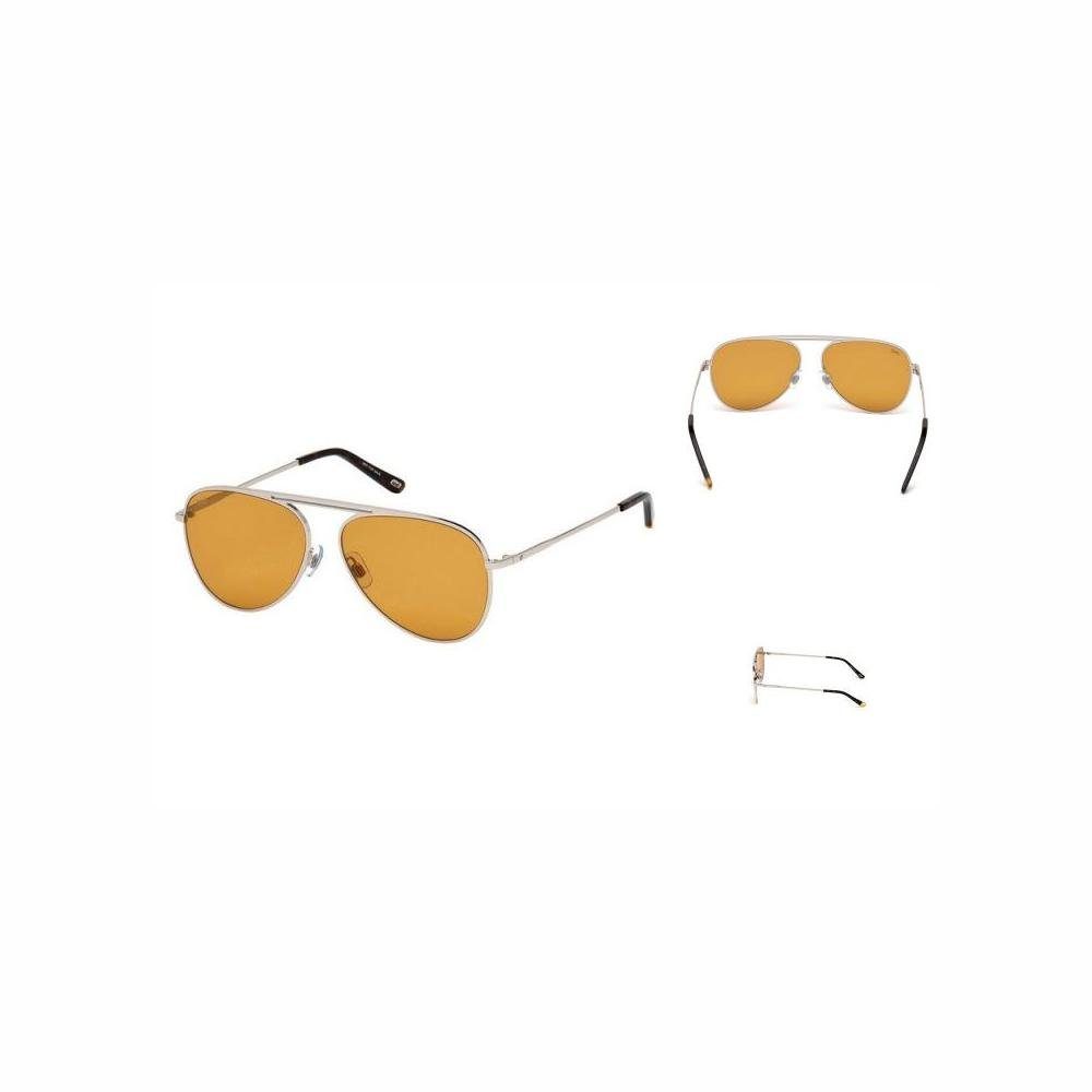 Web Eyewear Sonnenbrille Sonnenbrille Unisex Herren Damen WEB EYEWEAR WE0206-16E Braun Silberfa | Sonnenbrillen
