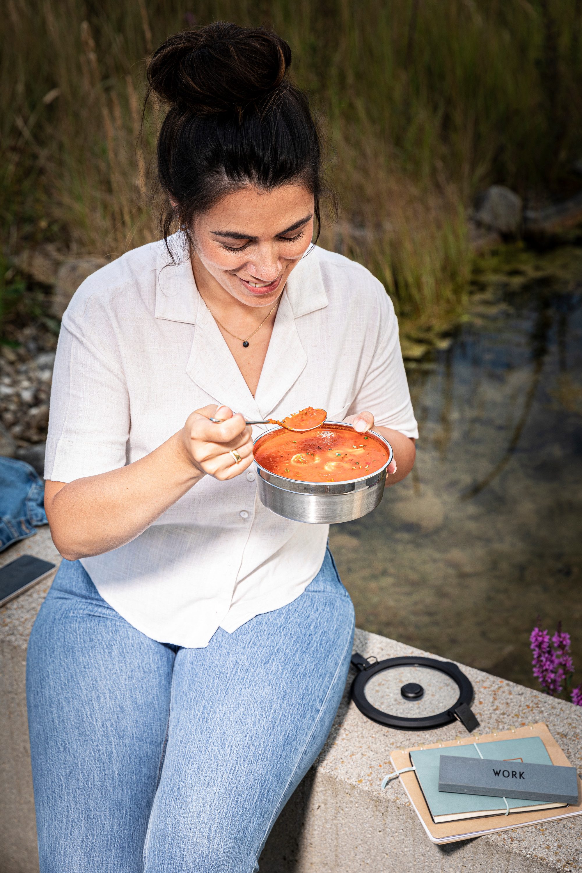 RÖSLE Deckel Vakuumdeckel FLEXX 2GO 0,8 L rund mit Clips, Deckel für 0,8 L Dose FLEXX 2GO